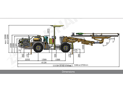 Foreuse hydraulique Jumbo à percussion supérieure KJ 311